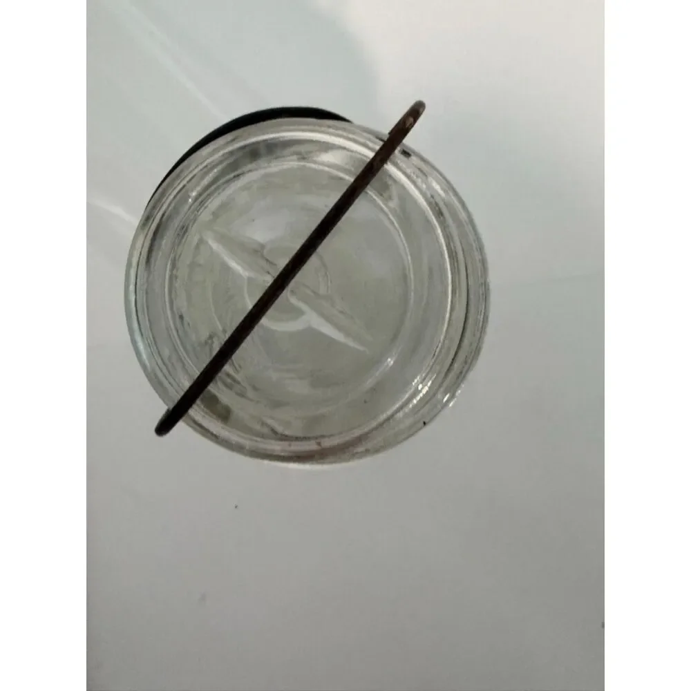 vtg ball ideal pint canning jar with glass lid and wire bail
